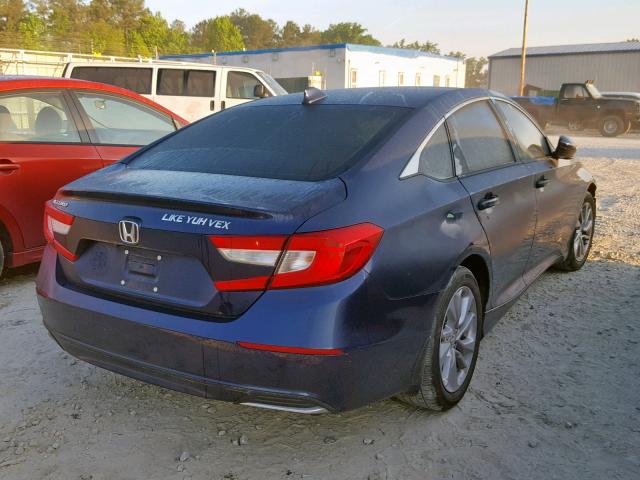 1HGCV1F17JA028833 - 2018 HONDA ACCORD LX BLUE photo 4