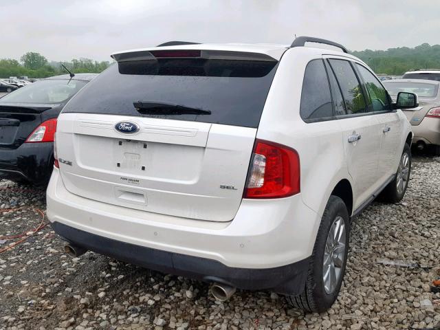 2FMDK3JC1BBA38663 - 2011 FORD EDGE SEL WHITE photo 4