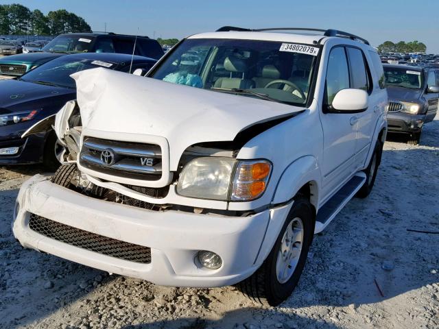 5TDZT38A32S111669 - 2002 TOYOTA SEQUOIA LI WHITE photo 2