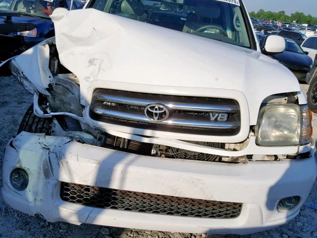 5TDZT38A32S111669 - 2002 TOYOTA SEQUOIA LI WHITE photo 7