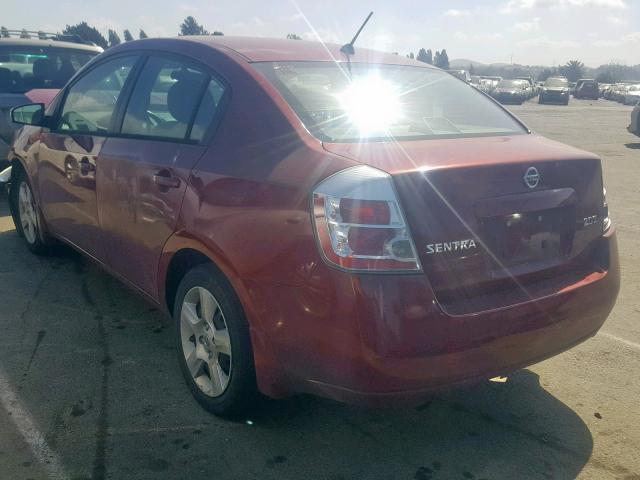 3N1AB61EX7L703987 - 2007 NISSAN SENTRA 2.0 RED photo 3