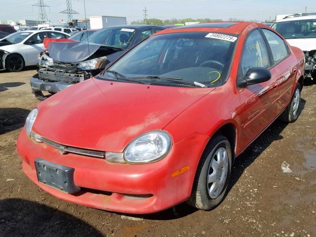 1B3ES46CXYD757356 - 2000 DODGE NEON BASE RED photo 2