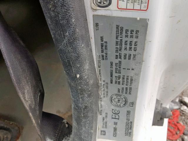 1GCCSCD92A8117695 - 2010 CHEVROLET COLORADO L WHITE photo 10