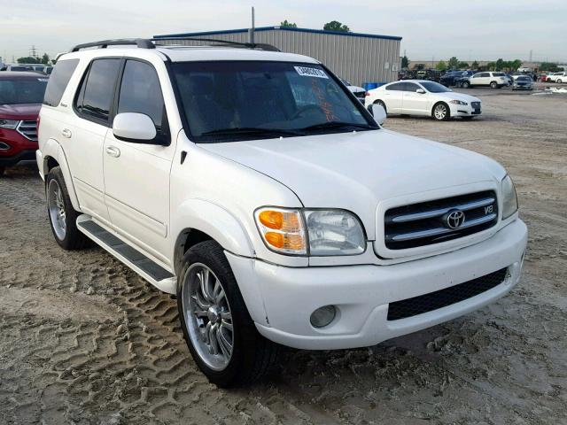 5TDZT38A83S190032 - 2003 TOYOTA SEQUOIA LI WHITE photo 1