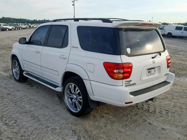 5TDZT38A83S190032 - 2003 TOYOTA SEQUOIA LI WHITE photo 3