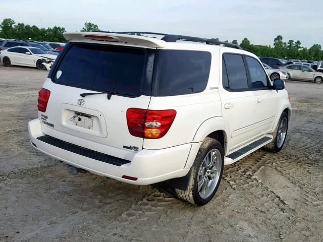 5TDZT38A83S190032 - 2003 TOYOTA SEQUOIA LI WHITE photo 4