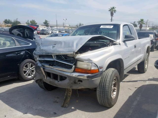 1B7GG22Y7XS254926 - 1999 DODGE DAKOTA SILVER photo 2