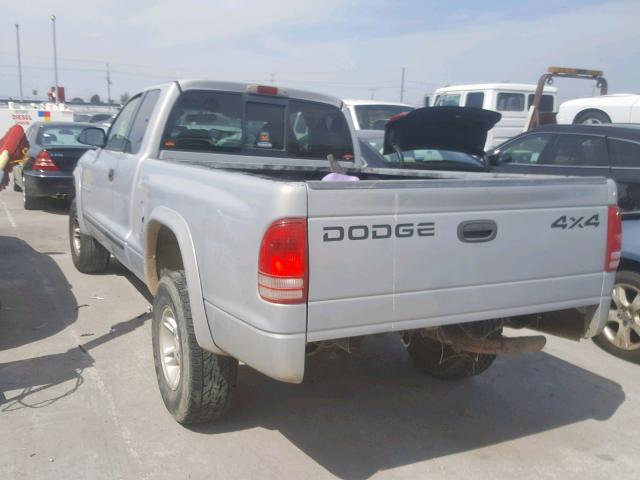 1B7GG22Y7XS254926 - 1999 DODGE DAKOTA SILVER photo 3