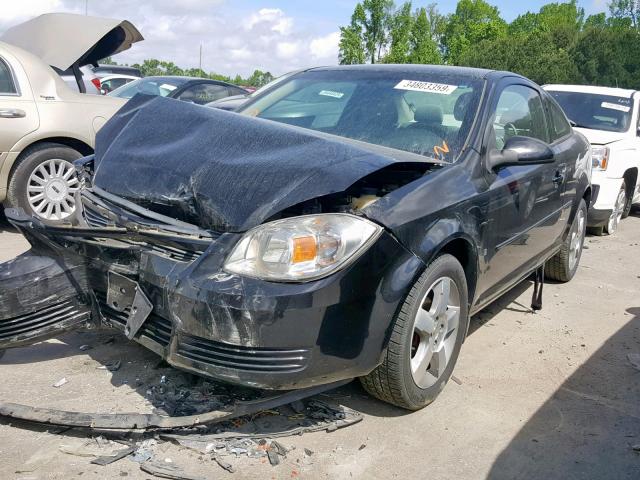 1G1AL18F087295476 - 2008 CHEVROLET COBALT LT BLACK photo 2