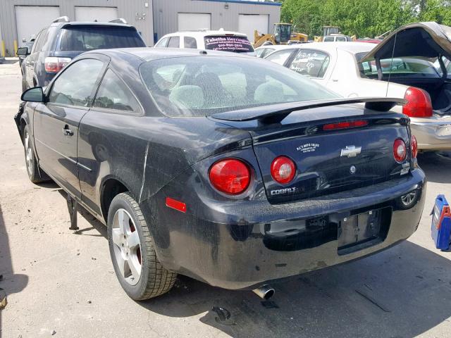 1G1AL18F087295476 - 2008 CHEVROLET COBALT LT BLACK photo 3