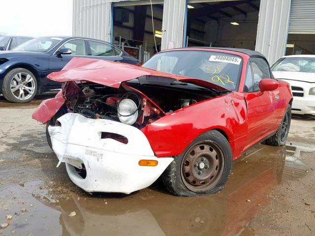 JM1NA3517N0307467 - 1992 MAZDA MX-5 MIATA RED photo 2