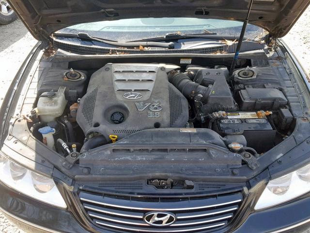 KMHFC46F58A319657 - 2008 HYUNDAI AZERA SE BLACK photo 7