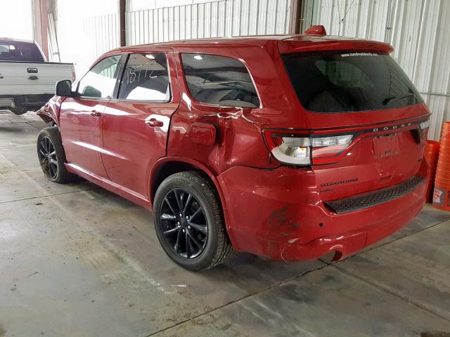 1C4RDJDG1HC737663 - 2017 DODGE DURANGO GT RED photo 3