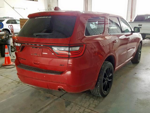 1C4RDJDG1HC737663 - 2017 DODGE DURANGO GT RED photo 4