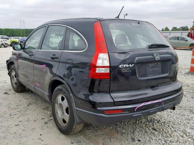 5J6RE3H32BL007570 - 2011 HONDA CR-V LX BLACK photo 3