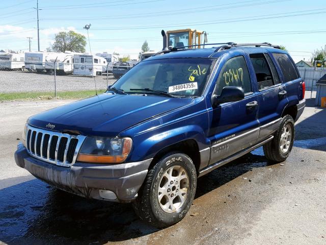 1J4GW48S1YC126690 - 2000 JEEP GRAND CHER BLUE photo 2