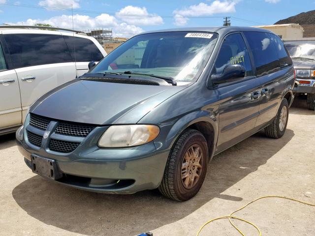 1B8GP45372B693723 - 2002 DODGE CARAVAN SP GREEN photo 2