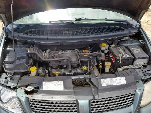 1B8GP45372B693723 - 2002 DODGE CARAVAN SP GREEN photo 7