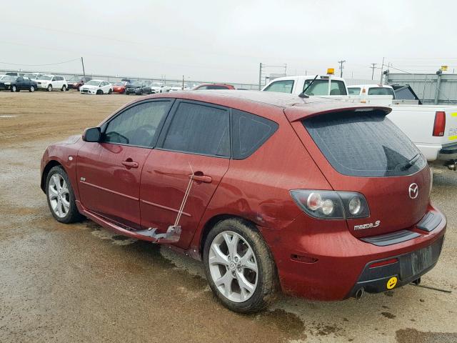 JM1BK343291192490 - 2009 MAZDA 3 S MAROON photo 3