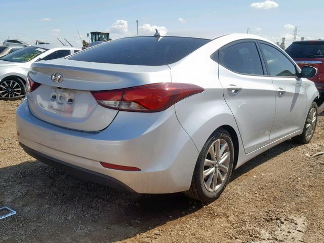 KMHDH4AE6GU575827 - 2016 HYUNDAI ELANTRA SE SILVER photo 4