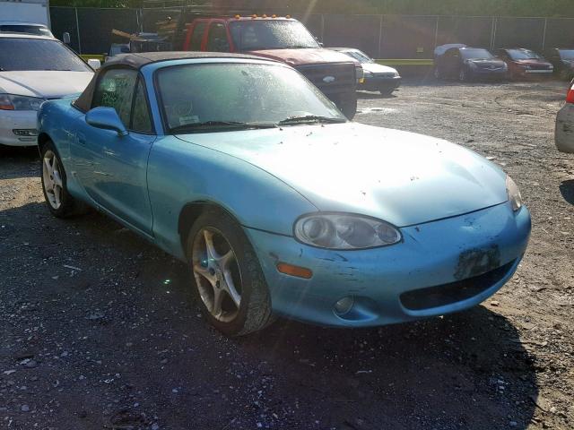 JM1NB353110214498 - 2001 MAZDA MX-5 MIATA BLUE photo 1