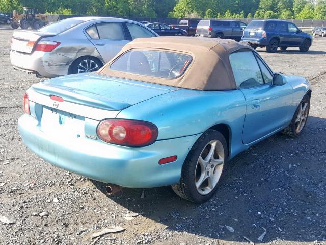 JM1NB353110214498 - 2001 MAZDA MX-5 MIATA BLUE photo 4