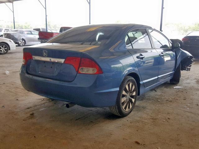 2HGFA16959H356442 - 2009 HONDA CIVIC EXL BLUE photo 4