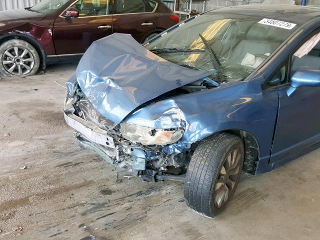 2HGFA16959H356442 - 2009 HONDA CIVIC EXL BLUE photo 9