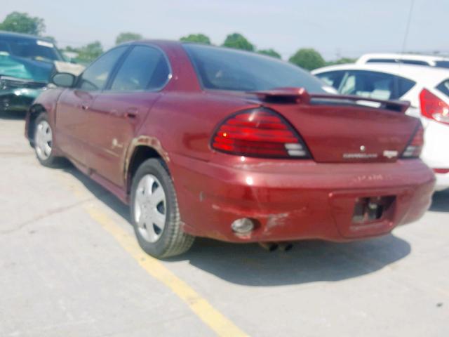 1G2NE52F53C191878 - 2003 PONTIAC GRAND AM S MAROON photo 3