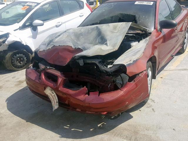 1G2NE52F53C191878 - 2003 PONTIAC GRAND AM S MAROON photo 9