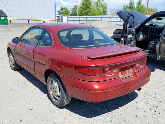 3FAKP1135YR189796 - 2000 FORD ESCORT ZX2 RED photo 3