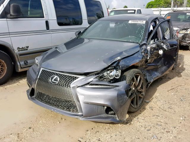 JTHBE1D2XG5024720 - 2016 LEXUS IS 350 GRAY photo 2