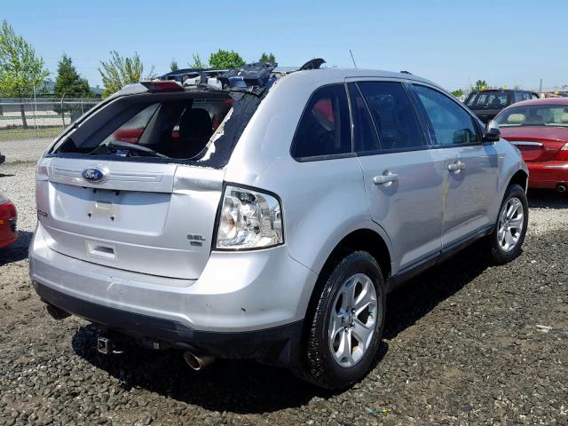 2FMDK4JCXDBB87016 - 2013 FORD EDGE SEL SILVER photo 4