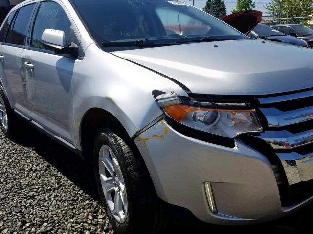 2FMDK4JCXDBB87016 - 2013 FORD EDGE SEL SILVER photo 9