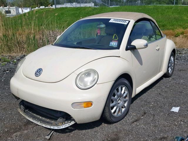 3VWCM31Y35M316842 - 2005 VOLKSWAGEN NEW BEETLE CREAM photo 2