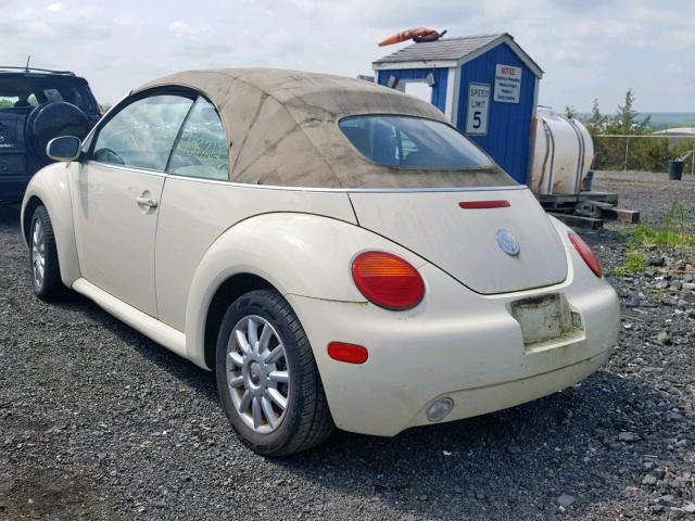 3VWCM31Y35M316842 - 2005 VOLKSWAGEN NEW BEETLE CREAM photo 3