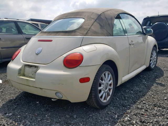 3VWCM31Y35M316842 - 2005 VOLKSWAGEN NEW BEETLE CREAM photo 4