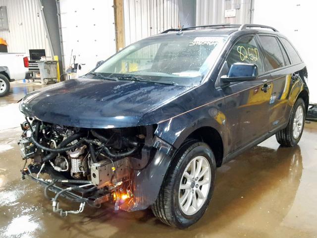 2FMDK48C29BA68325 - 2009 FORD EDGE SEL BLUE photo 2