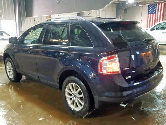 2FMDK48C29BA68325 - 2009 FORD EDGE SEL BLUE photo 3