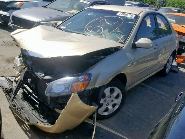 KNAFE222695655427 - 2009 KIA SPECTRA EX GOLD photo 2