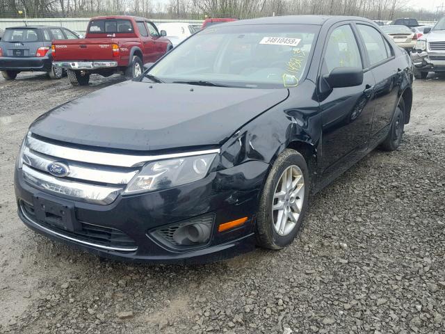 3FAHP0GA9CR120595 - 2012 FORD FUSION S BLACK photo 2