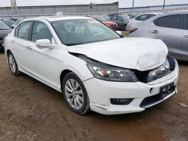 1HGCR2F86EA163380 - 2014 HONDA ACCORD EXL WHITE photo 1