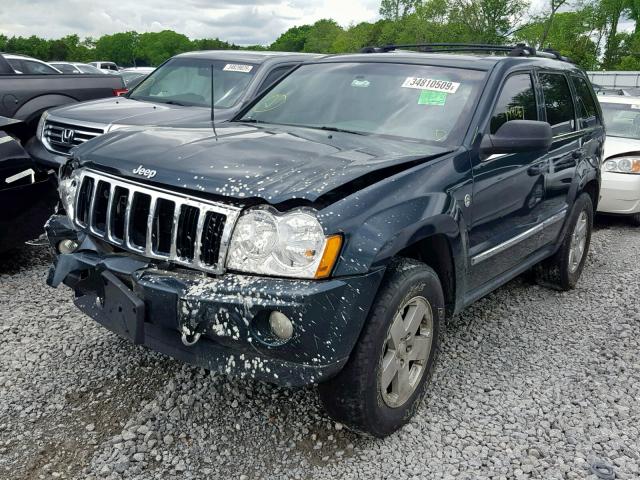 1J4HR58295C616565 - 2005 JEEP GRAND CHER GREEN photo 2