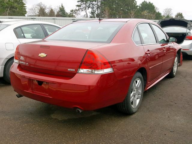 2G1WB5E37F1120355 - 2015 CHEVROLET IMPALA LIM RED photo 4