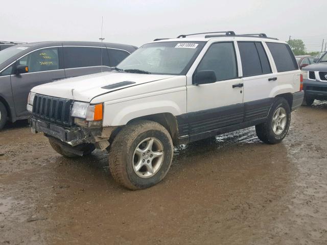 1J4GZ58S1VC756492 - 1997 JEEP GRAND CHER WHITE photo 2