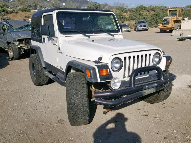 1J4FY19S7WP744234 - 1998 JEEP WRANGLER / WHITE photo 1