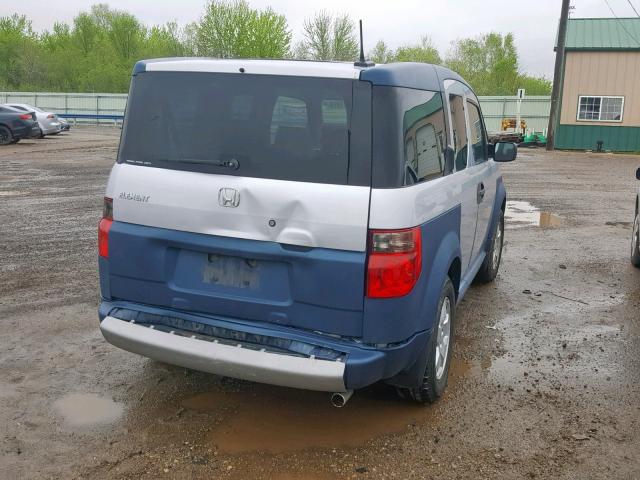 5J6YH28625L009833 - 2005 HONDA ELEMENT EX SILVER photo 4