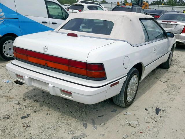 1C3XU4538PF673918 - 1993 CHRYSLER LEBARON WHITE photo 4