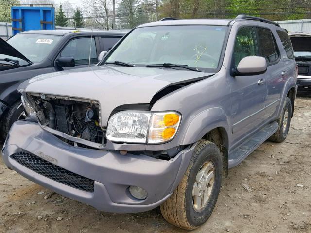 5TDBT48A31S018477 - 2001 TOYOTA SEQUOIA LI GRAY photo 2