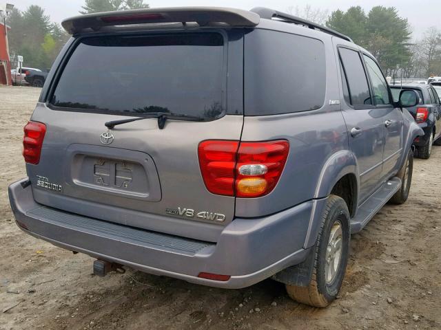 5TDBT48A31S018477 - 2001 TOYOTA SEQUOIA LI GRAY photo 4